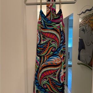 Jude Connally Multi-Color Paisley Slip Dress